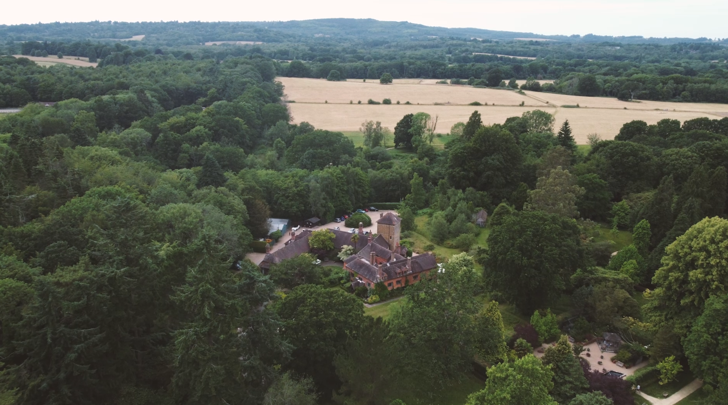 Ramster Hall Wedding Aerial